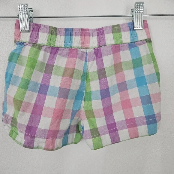 Multicolored girls plaid shorts size 5 by 365 kids pink,‎ purple, blue, green - Picture 2 of 3